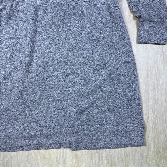 Soft Surrounding Gray Lazy Day Lounger Kangaroo Pocket V-Neck Sweater Dress M - Picture 12 of 16